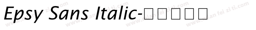 Epsy Sans Italic字体转换